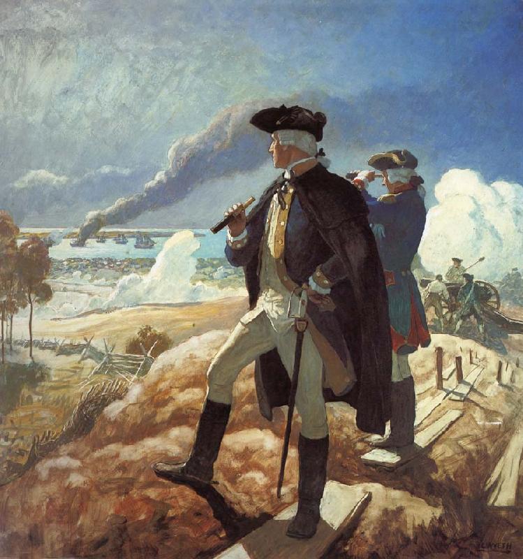 NC Wyeth George Washington at Yorktown oil painting picture